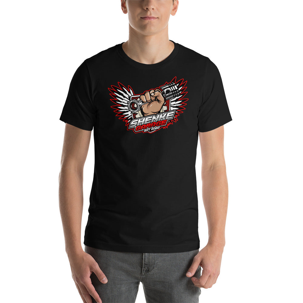 Shenke Garage will give you wings - Short-Sleeve Unisex T-Shirt